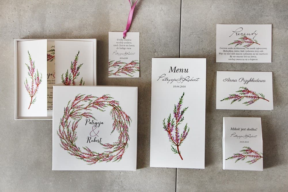 Heather Wedding Invitation Samples and Accessories | Full Stationery Sample Set with Voucher | Sage Green No. 22