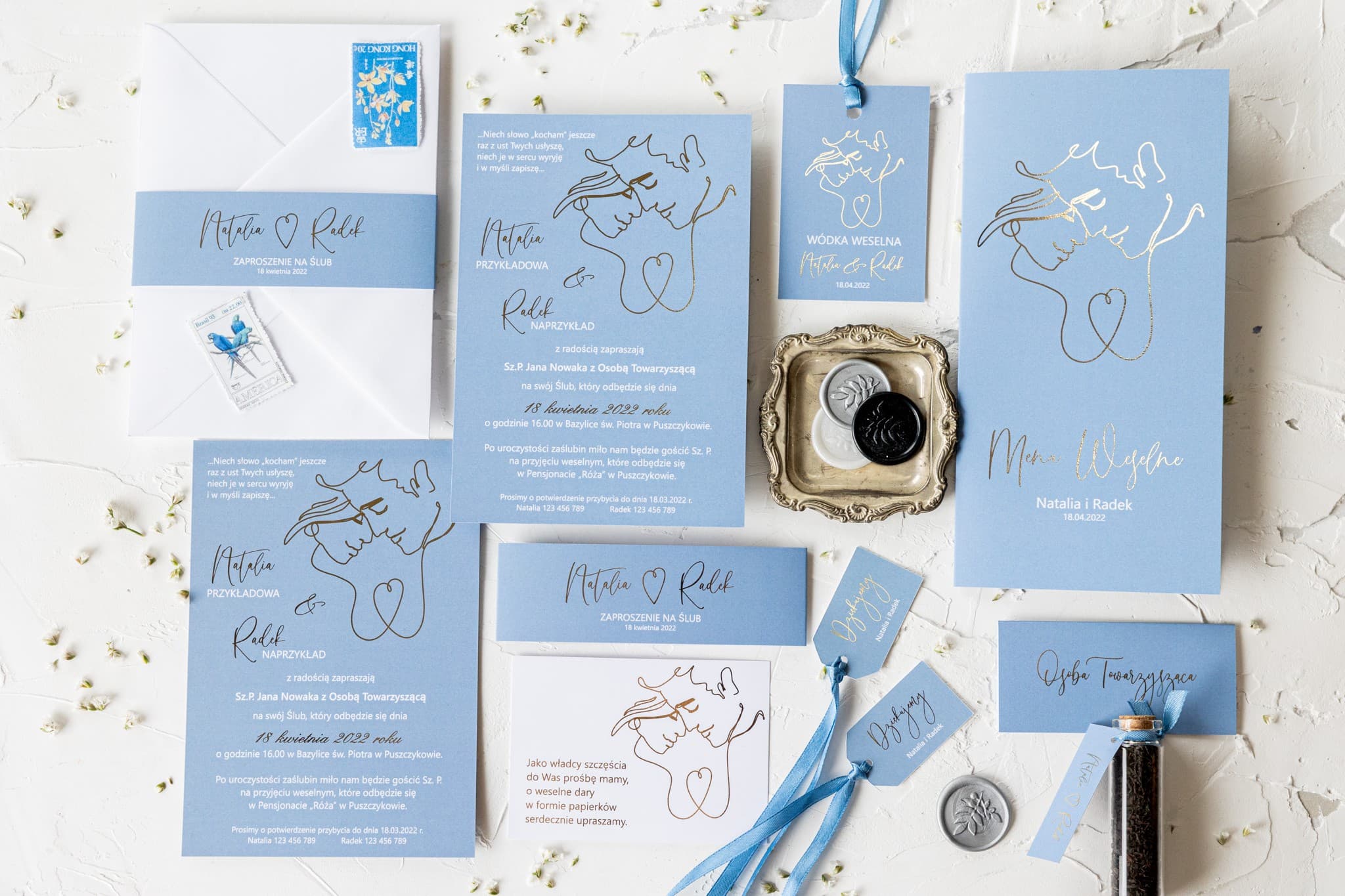 Wedding Invitation and Stationery Quality Assessment Sample Set - Jaspis Design 4
