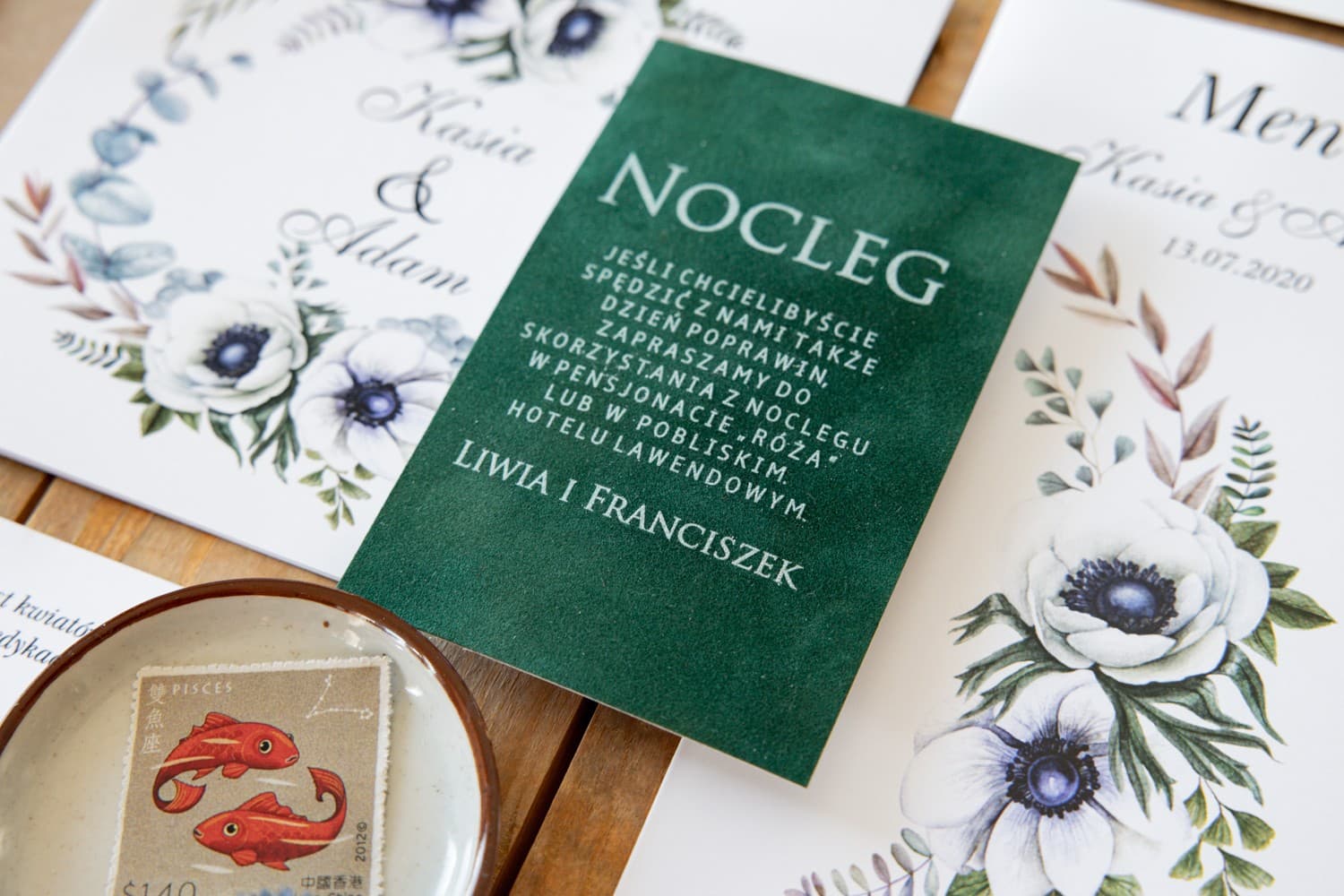 Samt-Einleger für Einladungen mit weißem Aufdruck | Elegantes Hochzeitskärtchen aus Samt | Kollektion Kalia Nr. 3 - 2