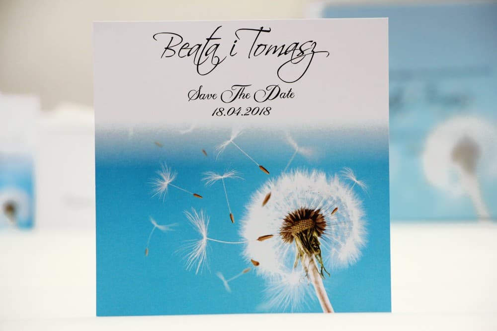 Save The Date de Verano con Diente de León, Delicado | Notificaciones de Boda, Tarjetas Save The Date | Elegant n.º 20