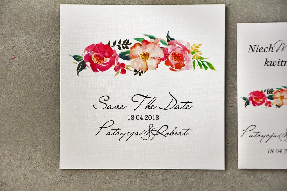 Floral Save the Date with Peonies and Greenery | Wedding Announcement | Pistachio No. 3