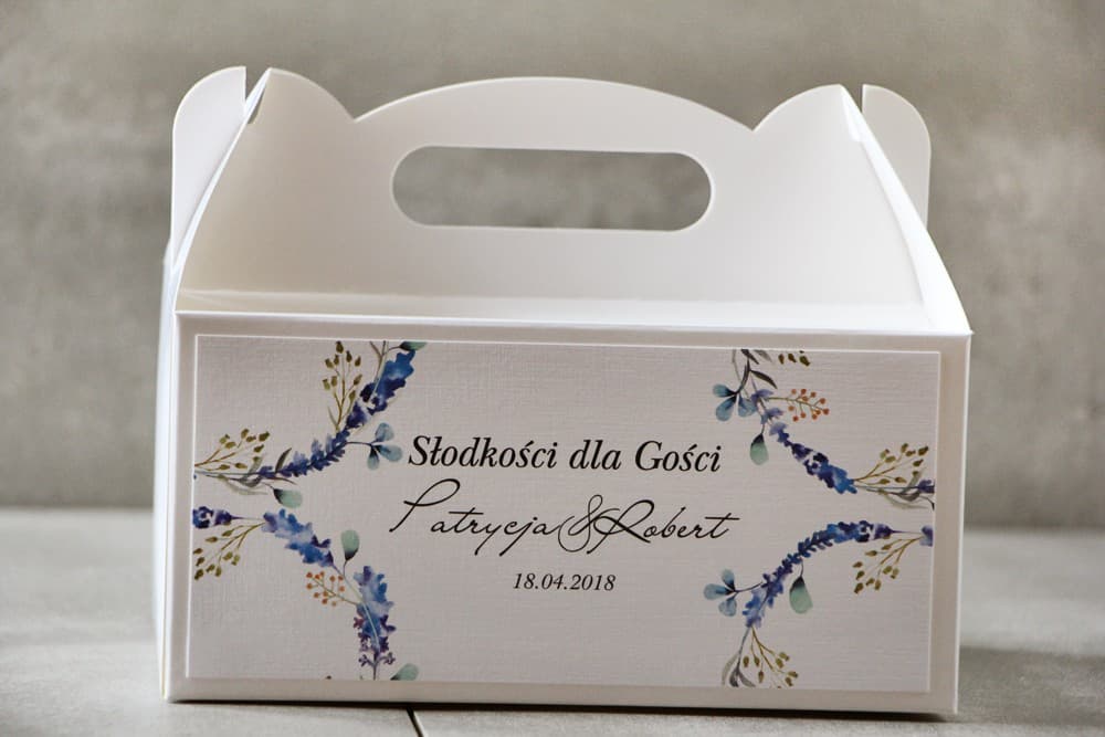 Eleganti Scatole per Torta per Ospiti con Manico e Personalizzazione | Confezioni Rettangolari per Dolci Nuziali | Pistacjowe nr 7