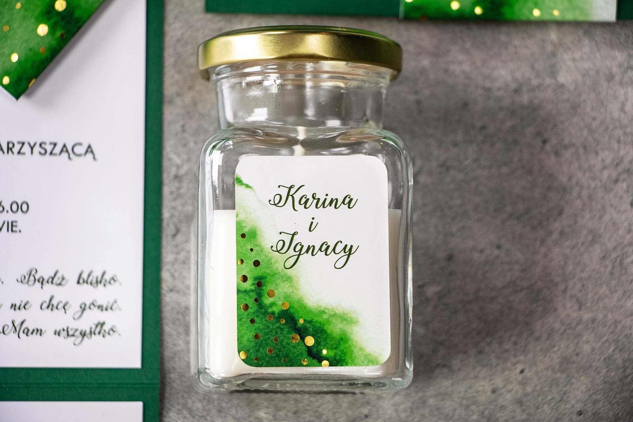 Bakarto No. 4 Natural Scented Candle – Forest Green Wedding Favour