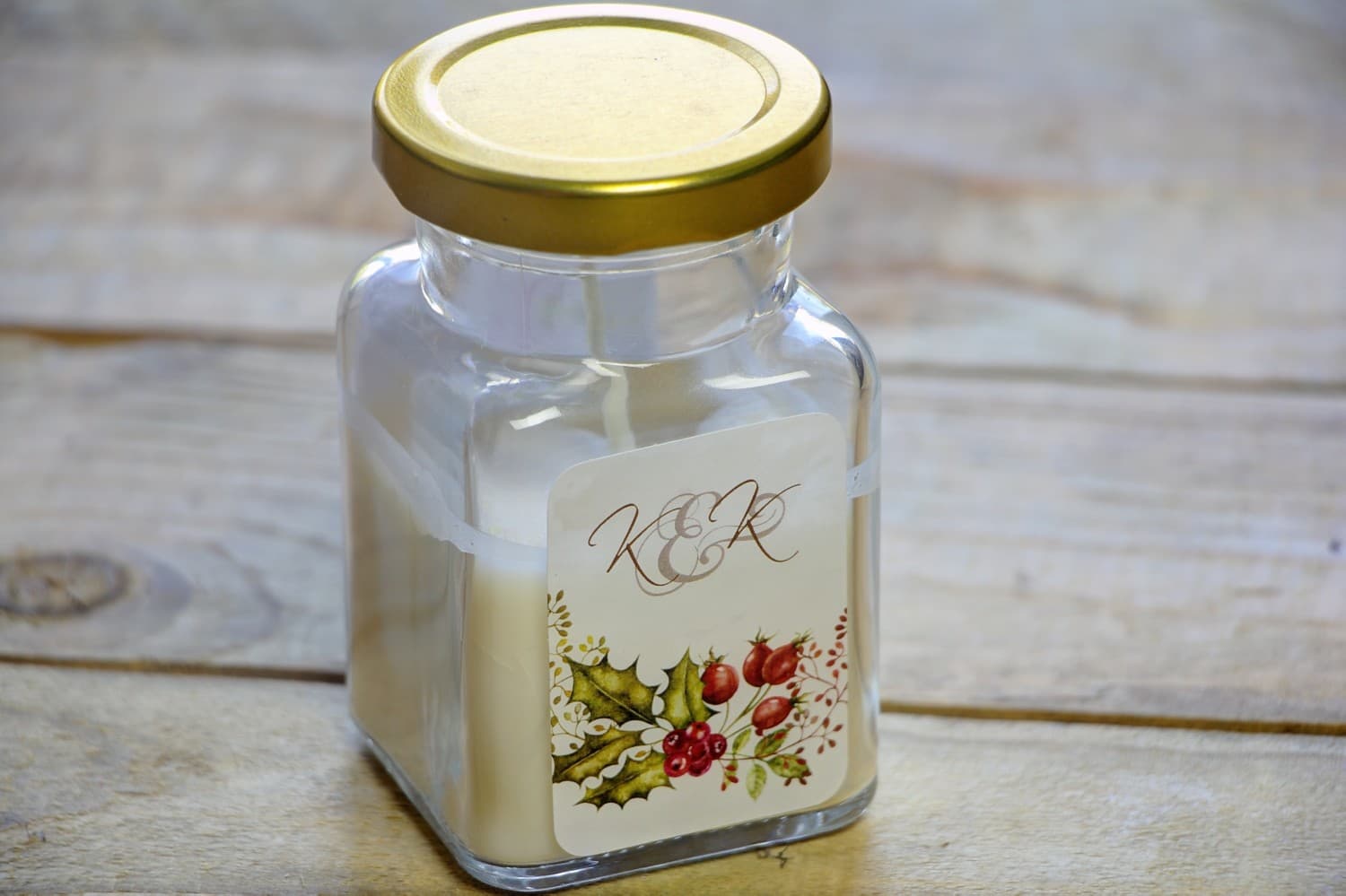 Soy Scented Candle Watercolors No. 3 – Wild Rose Wedding Favours