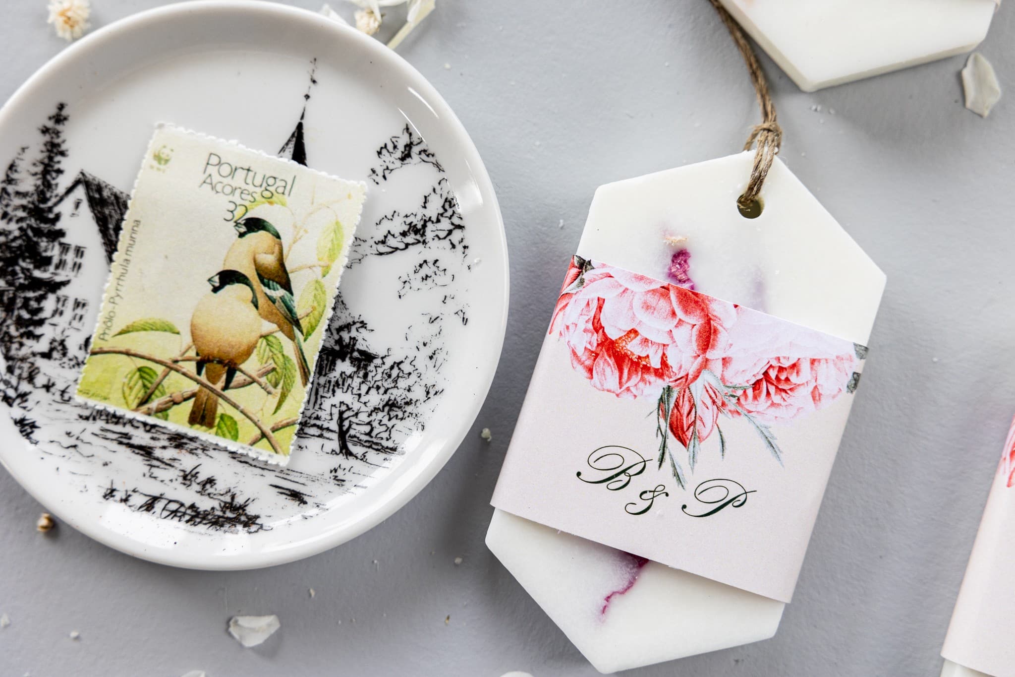 Scented Soy Wax Melts with Peonies | Elegant Wedding Favours | Korani No. 6 - 3