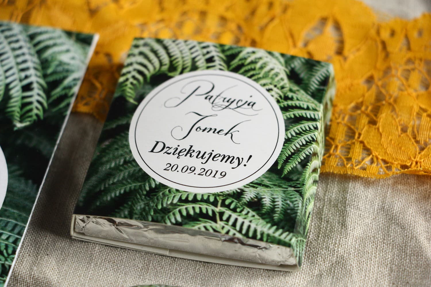 Schokoladen Gastgeschenke | Süße Hochzeitsaufmerksamkeiten im botanischen Stil | Botanik Nr. 1