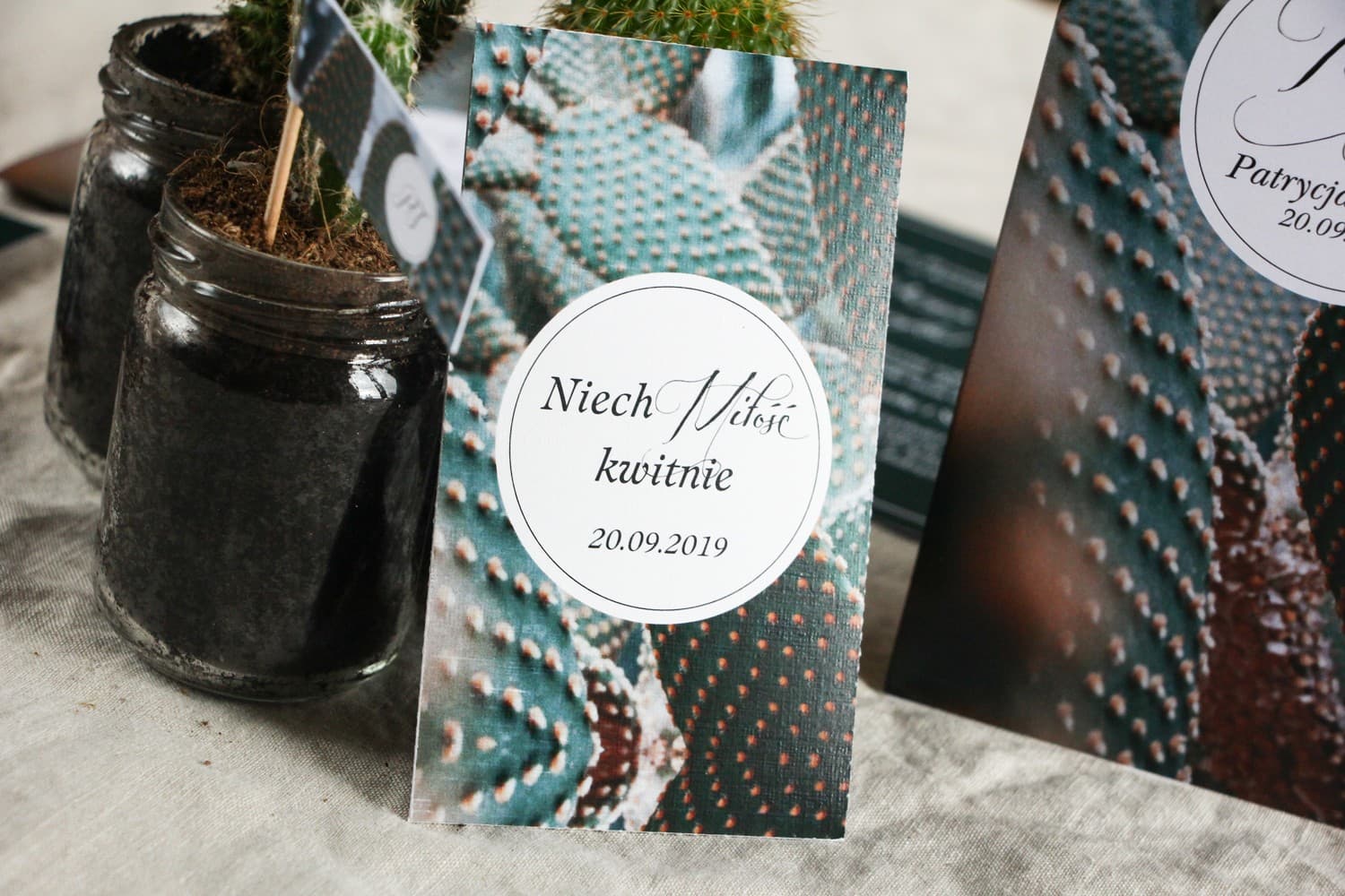 Forget-Me-Not Seeds with Cactus | Botanical Wedding Favours | Botanik No. 4