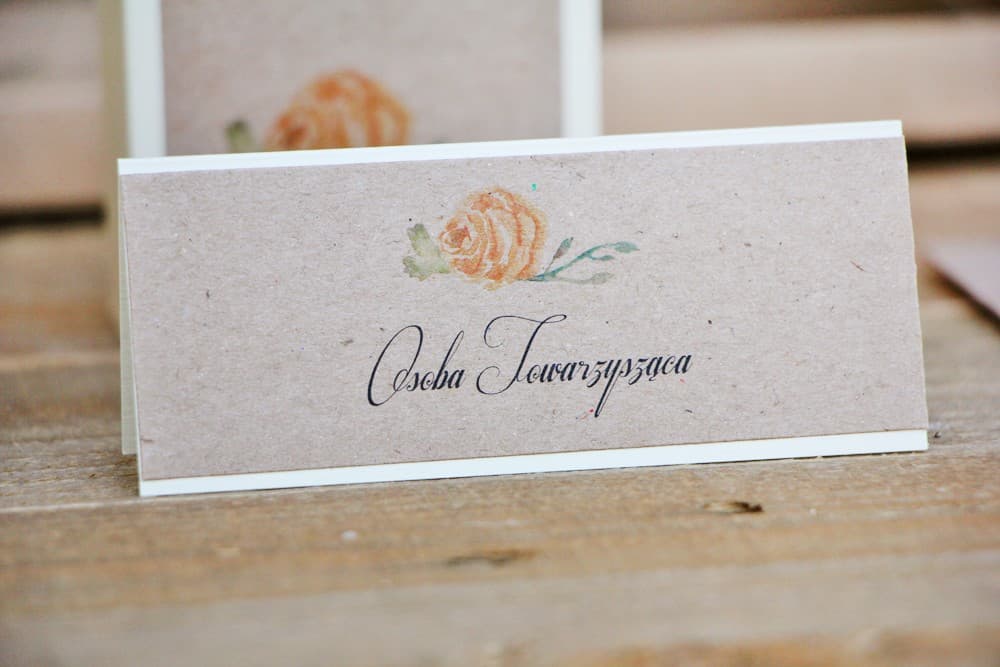 Segnaposti Matrimonio Margaret n. 3 – Cartellini da Tavolo con Rosa Gialla Acquerello