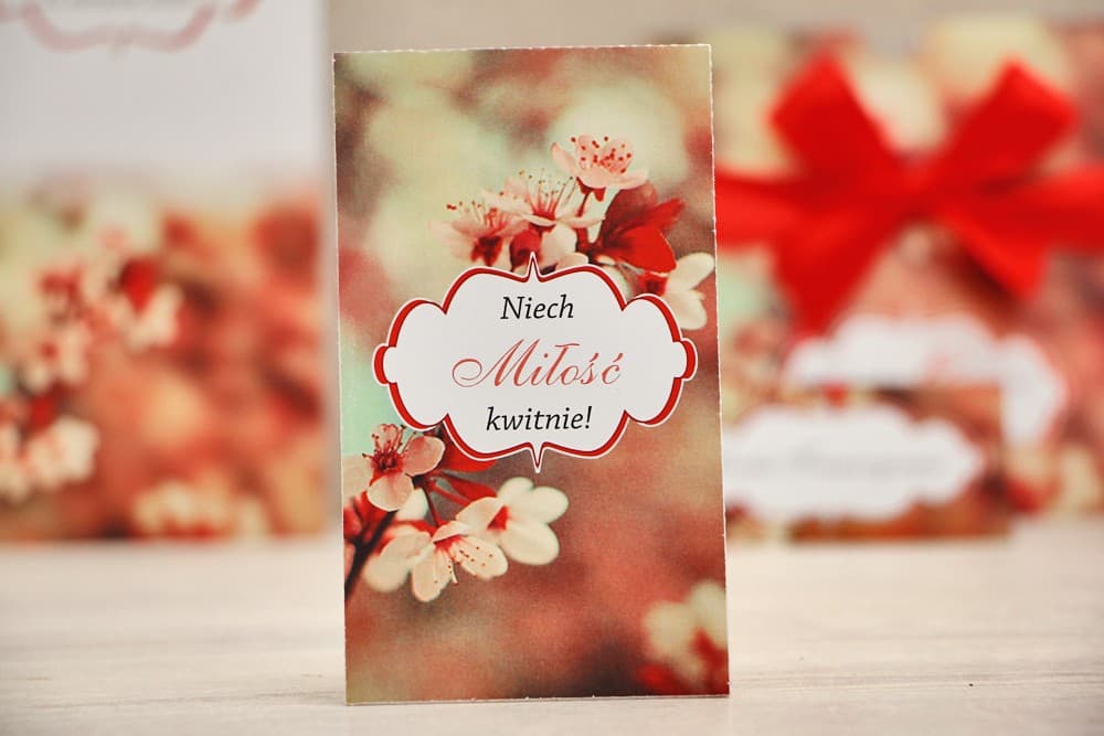 Ringraziamenti per ospiti matrimonio - semi di Nontiscordardimé - Felicja n. 8 - fiori di ciliegio