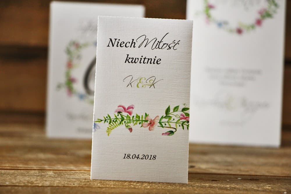 Detalles para Invitados Semillas de No Me Olvides en Sobre con Gráfico de Violetas | Regalos de Boda Originales | Acuarela nº 4