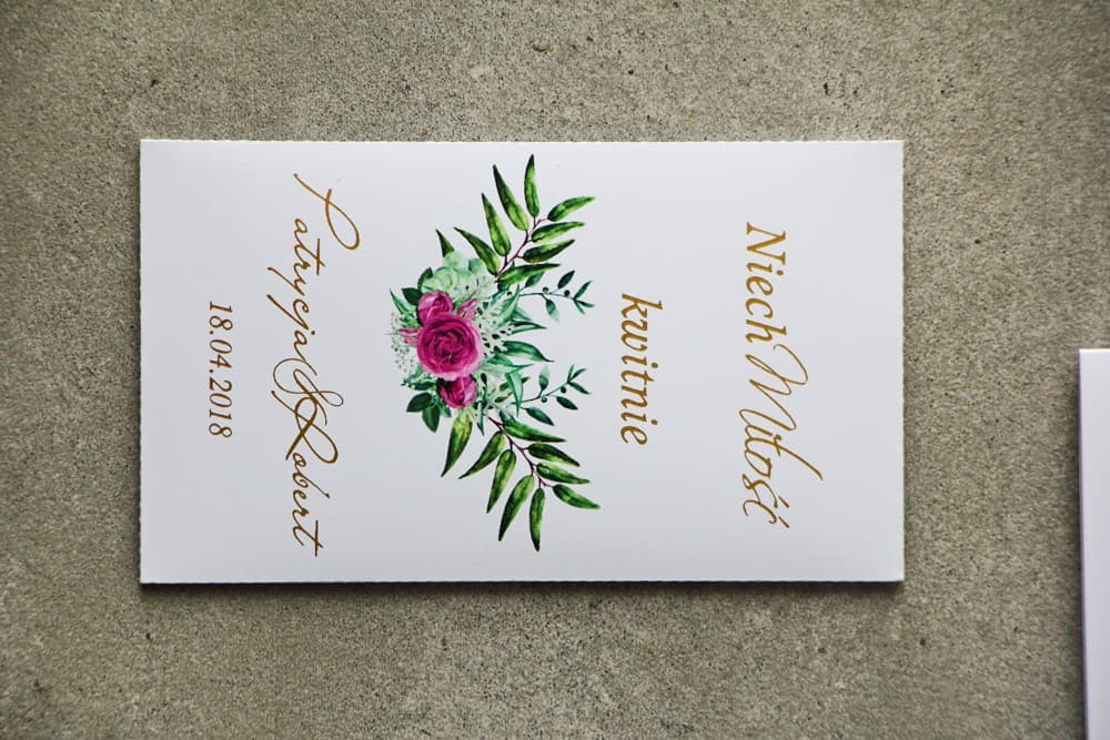 Semillas de No Me Olvides en Envase Dorado con Ramitas Verdes | Detalles para Invitados de Boda | Cykade nº 4