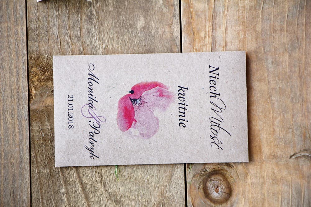 Semillas de No Me Olvides Detalles para Invitados con Amapolas Eco | Recuerdos Personalizados para Boda | Margaret n.º 5