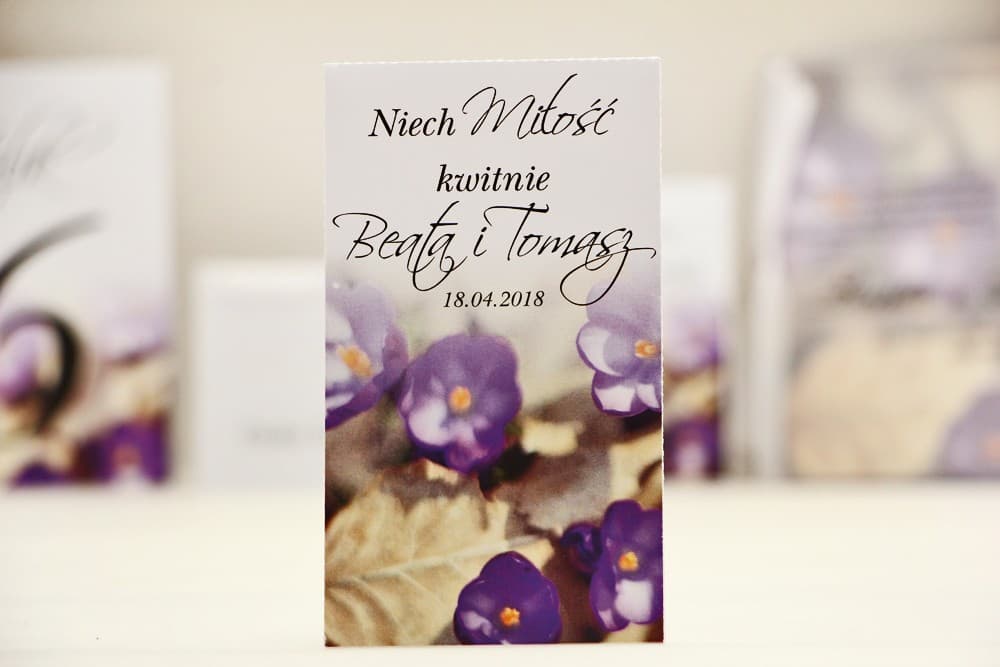 Semillas de No Me Olvides Detalles para Invitados con Crocus | Regalos Personalizados para Boda | Elegant n.º 26