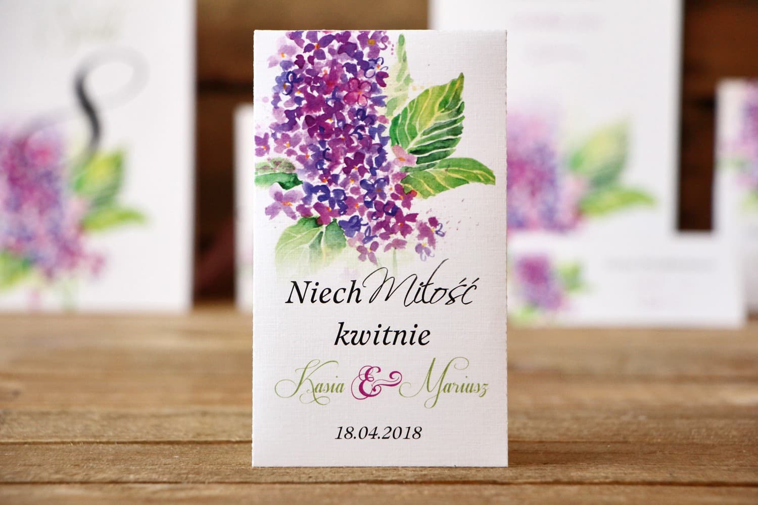 Detalles Eco para Invitados Semillas de No Me Olvides con Lila | Regalos de Boda | Flores Pintadas nº 4