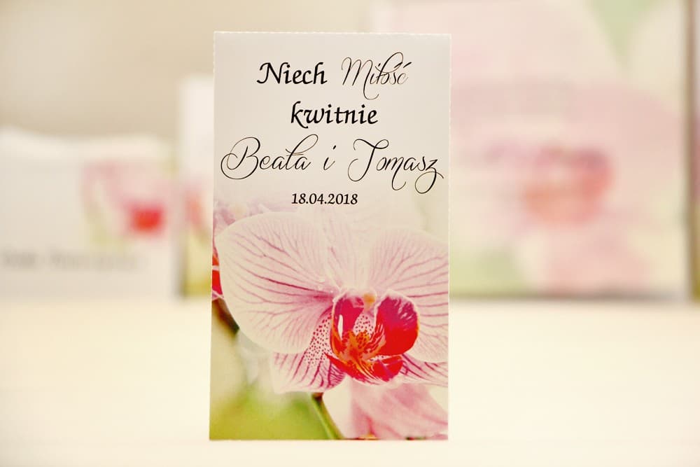 Semillas de No Me Olvides con Orquídea, Detalles para Invitados | Regalos de Boda Originales | Elegant n.º 13