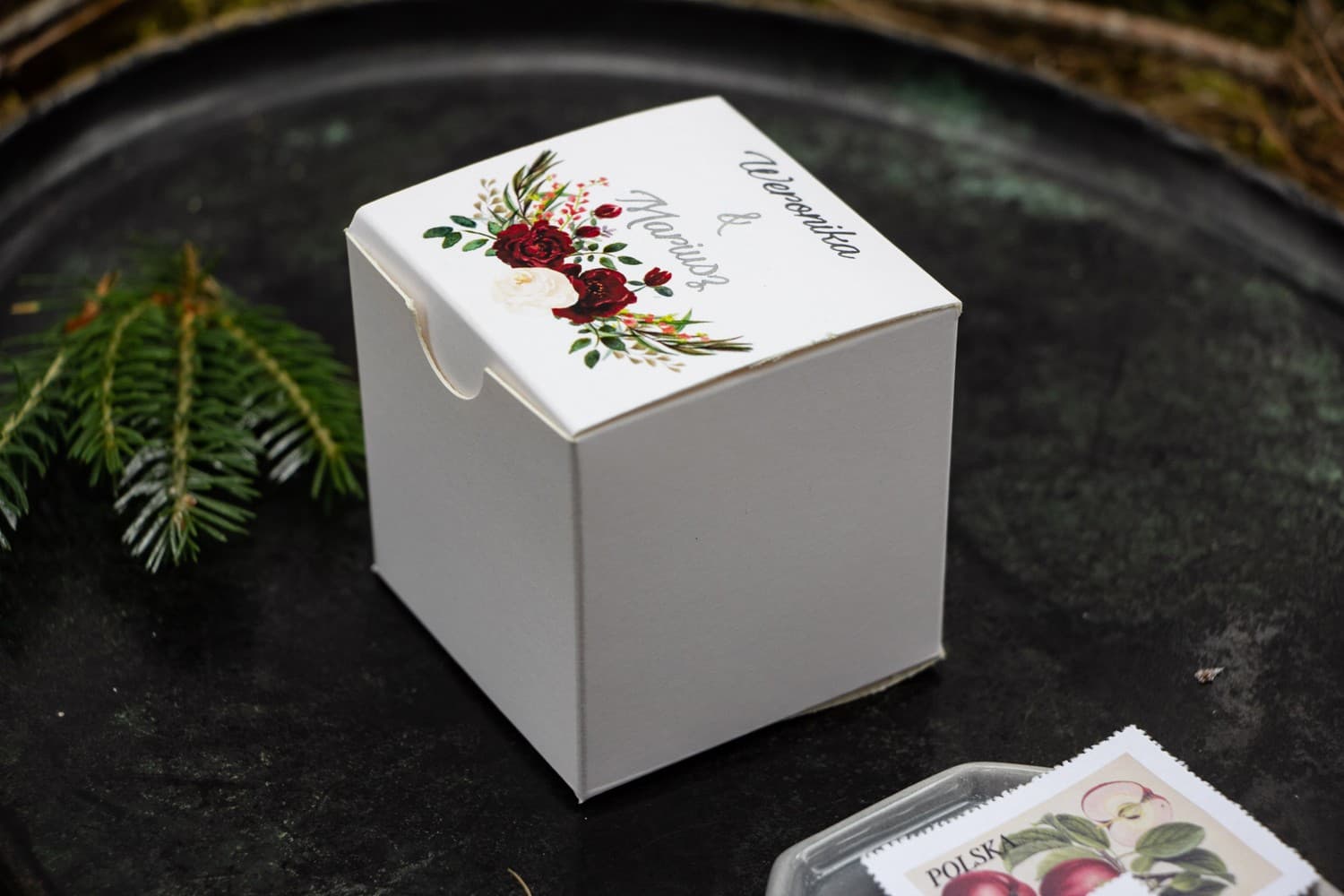 Silver-Foiled Peony Wedding Favour Boxes | Orini No. 3