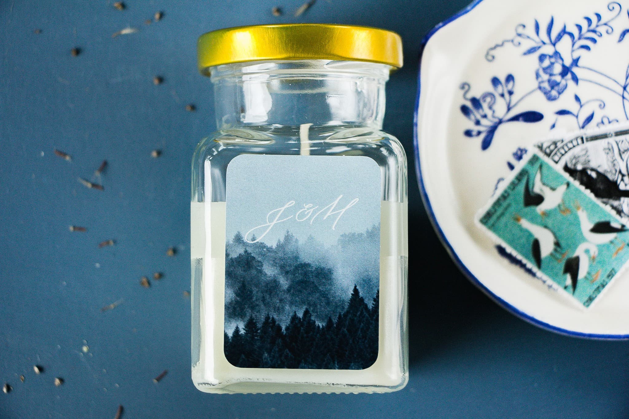 Soft No. 3 Soy Candle – Forest Motif Wedding Favour