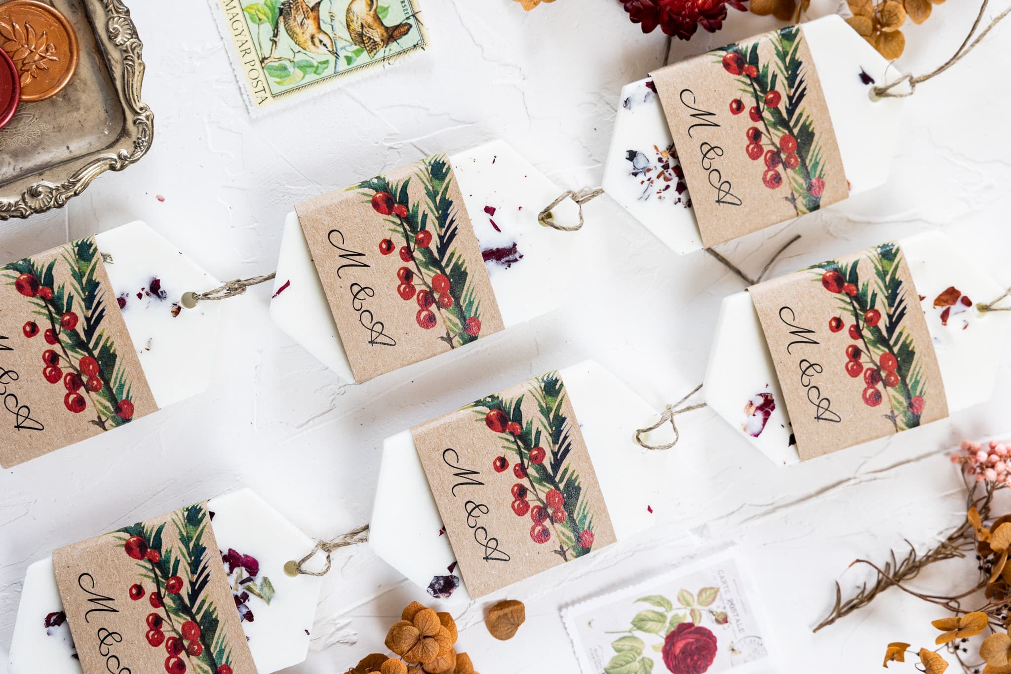 Soja-Wachsanhänger Waldduft Eberesche & Fichte | Gastgeschenke Hochzeit | Waldfrüchte Nr. 8 - 3