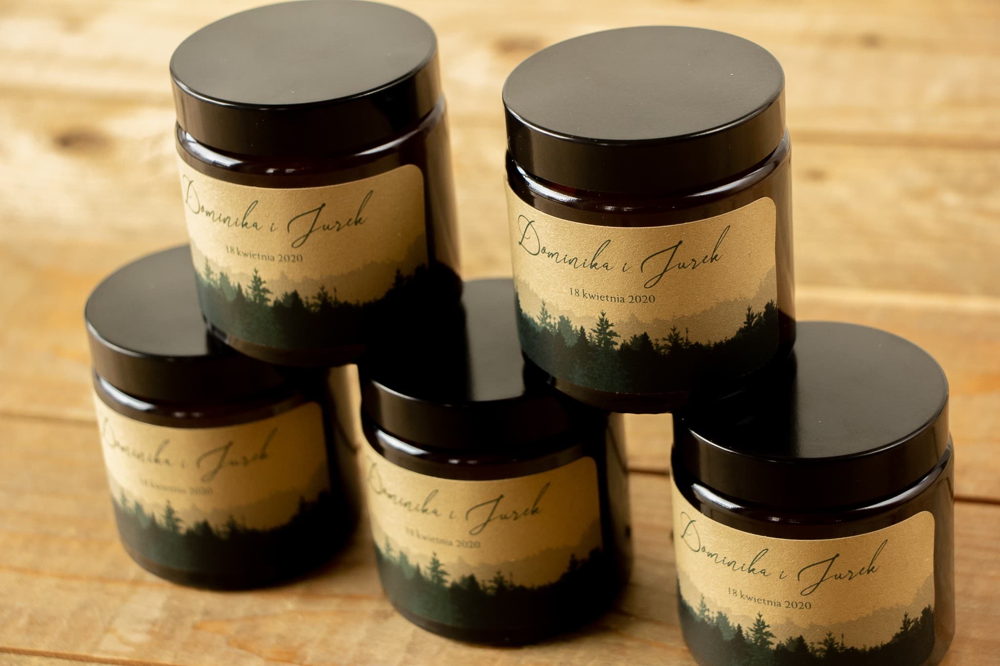 Sojakerze Delize Nr. 1 – Waldmotiv und Gastgeschenk zur Hochzeit - 3