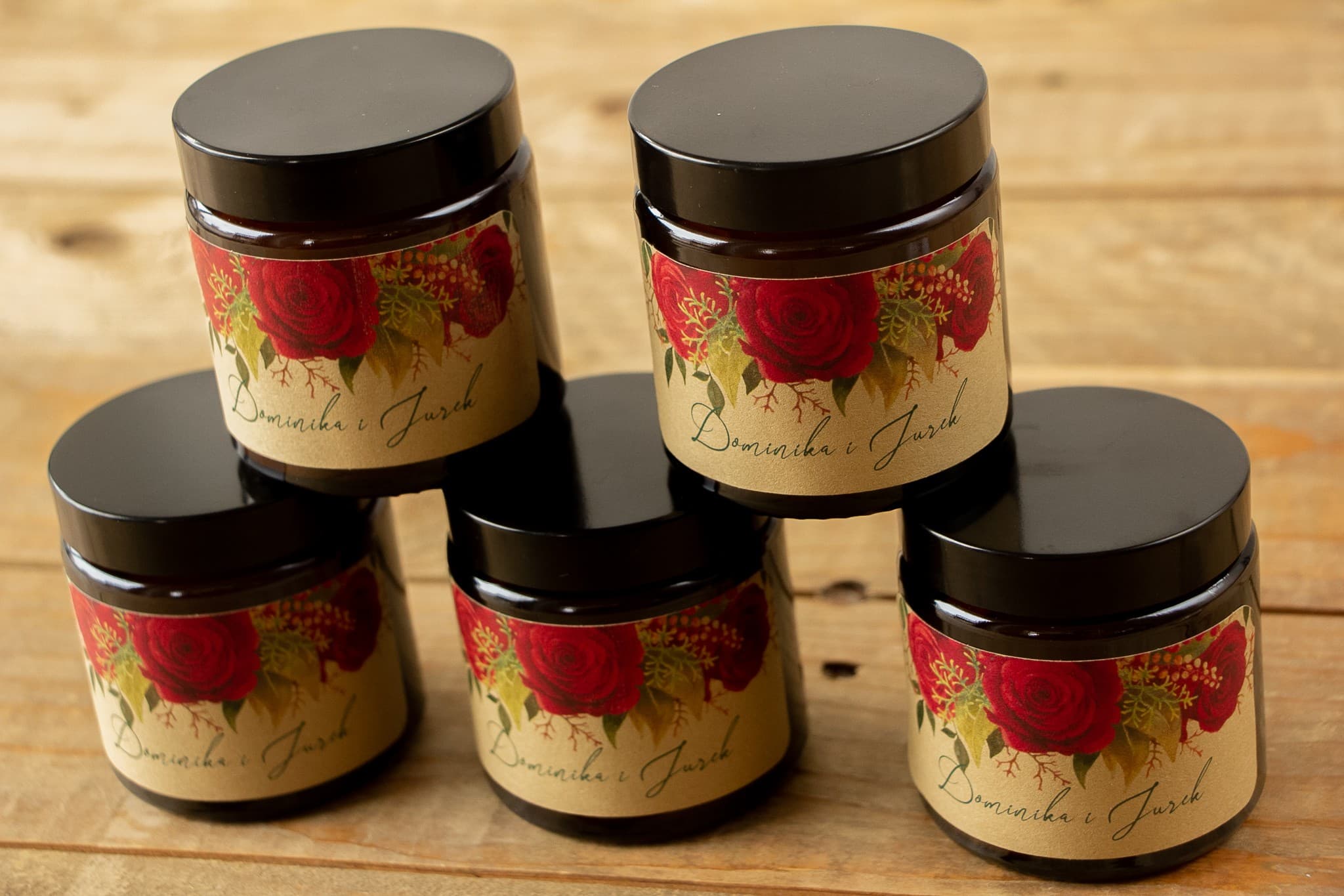 Sojakerze Delize Nr. 2 – Rote Rose und Gastgeschenk zur Hochzeit - 3