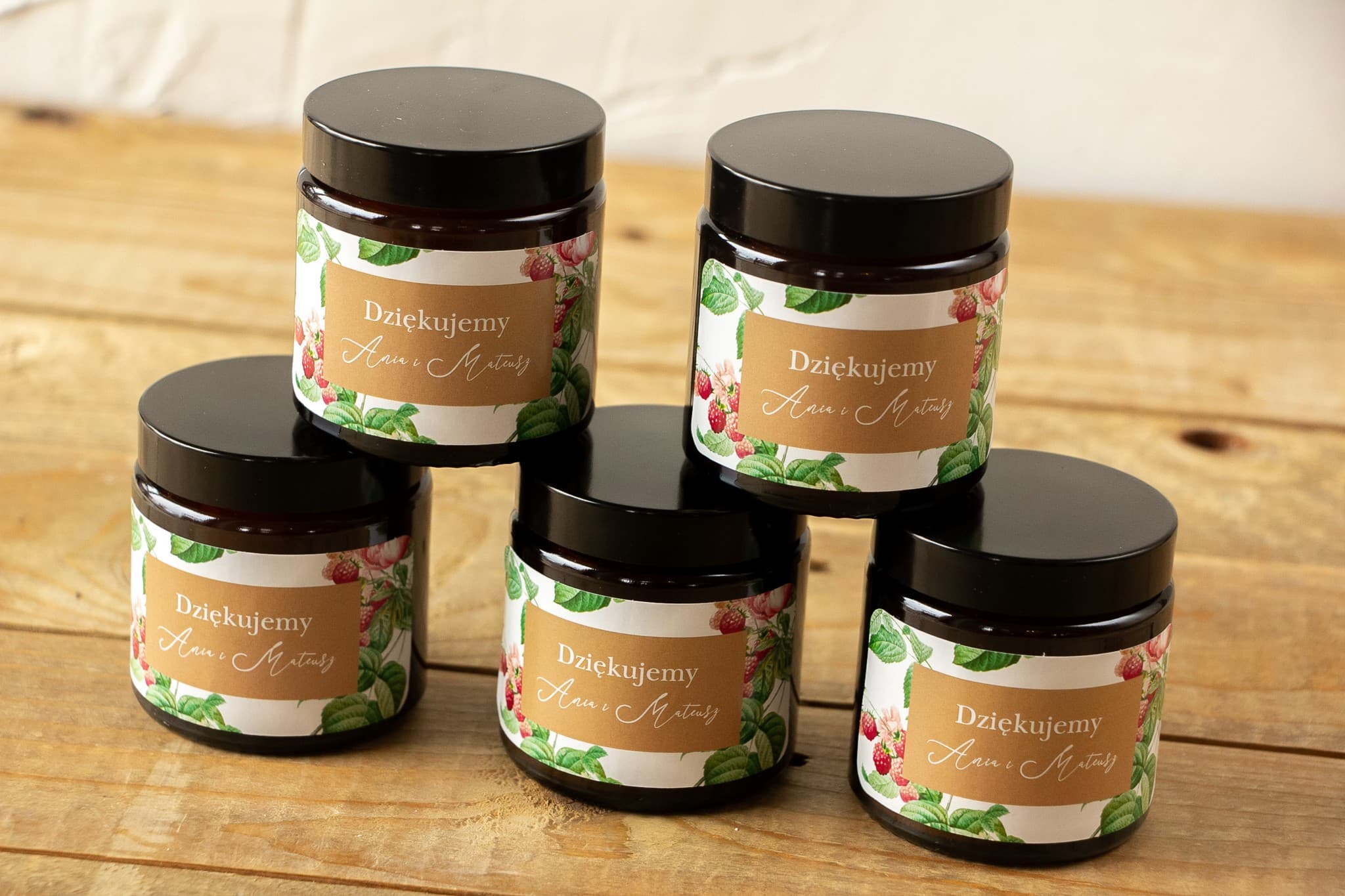 Sojakerze Korani Nr. 7 – Pfingstrosen-Motiv als Gastgeschenk - 3