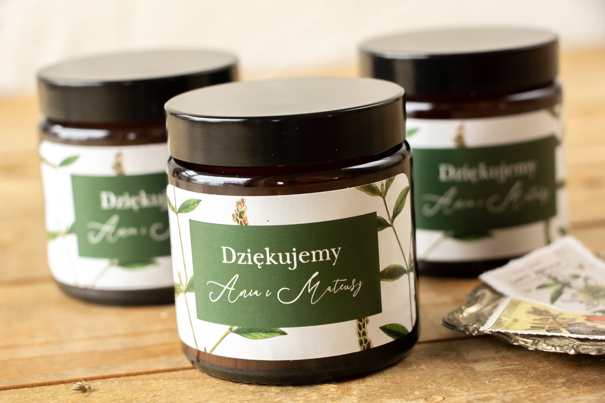 Sojakerze Korani Nr. 9 – Botanisches Grün als Gastgeschenk - 2