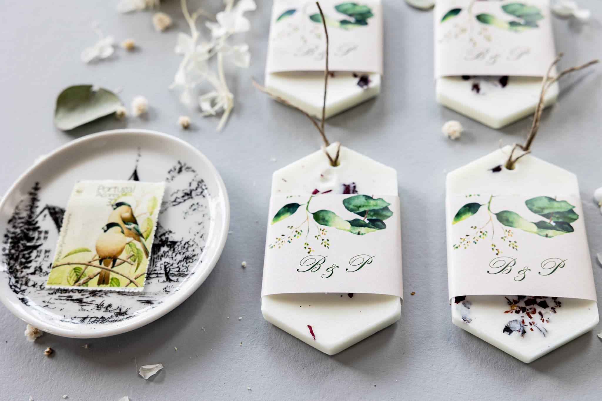 Handgefertigter Sojawachs-Anhänger Eukalyptus | Gastgeschenke für die Hochzeit | Korani Nr. 3 - 2