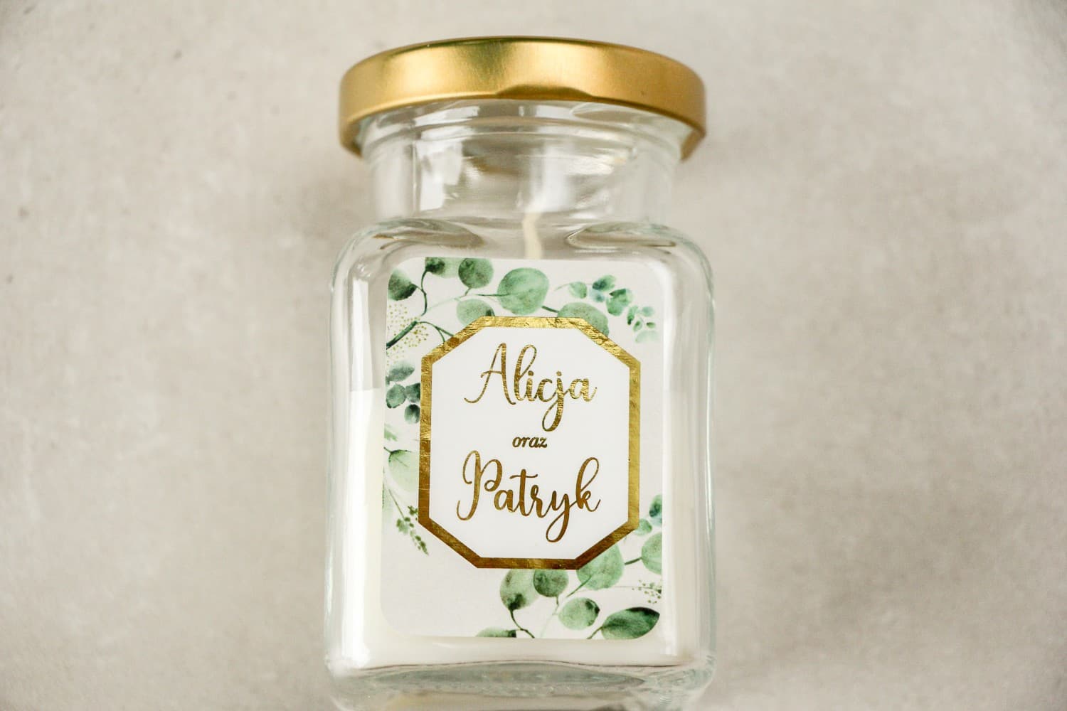 Soy Candle Lotus No. 3 – Eucalyptus Wedding Favour with Gilding