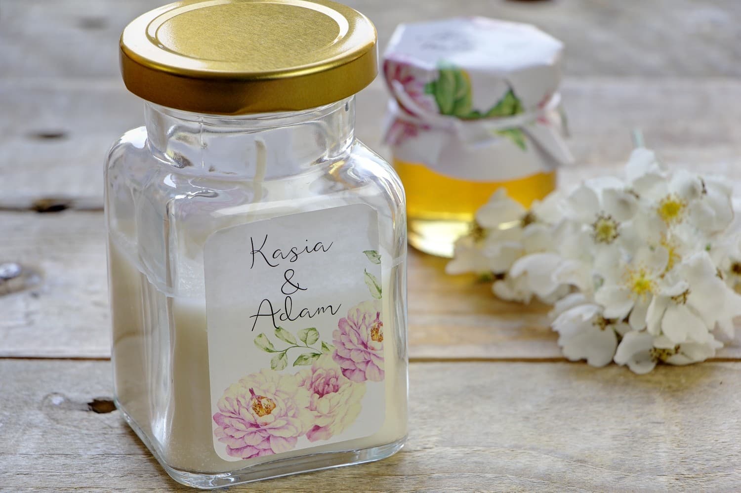 Kalia No. 6 Soy Candle – Wedding Favour with Rose and Peony