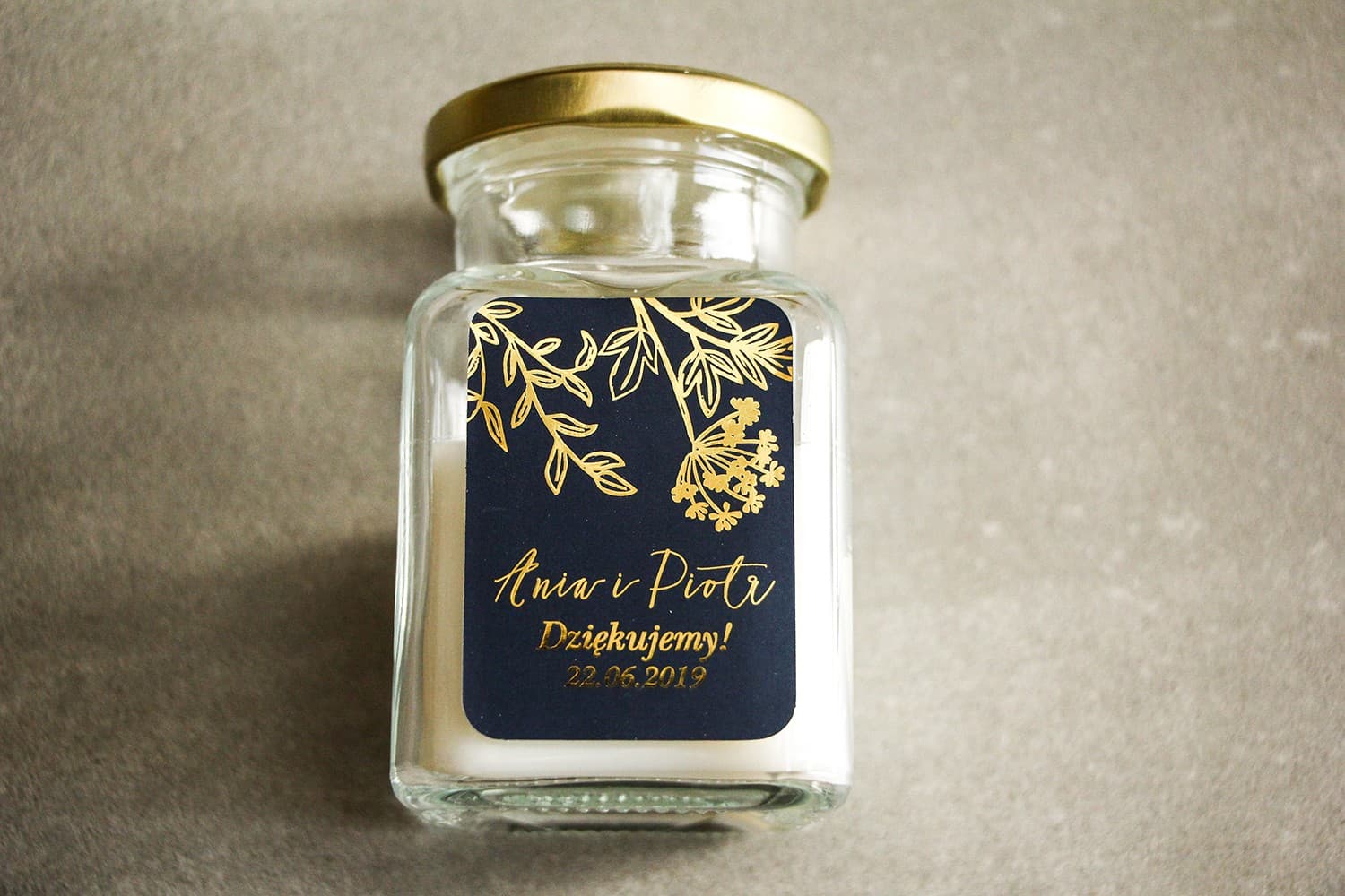 Szafir No. 2 Soy Candle – Glamour Style Wedding Favour