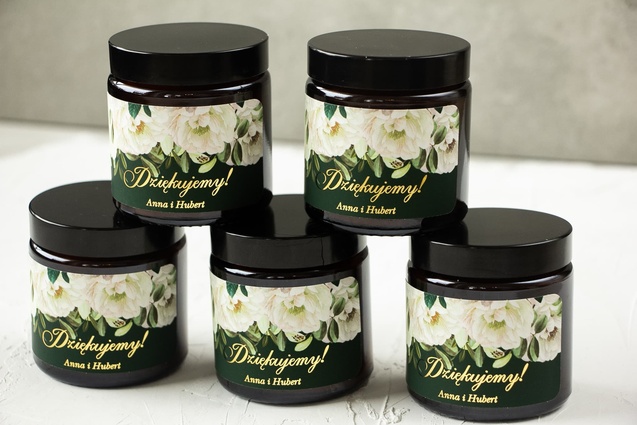 Szafirowe No. 3 Soy Candle – Gilded Bottle Green Wedding Favour - 3