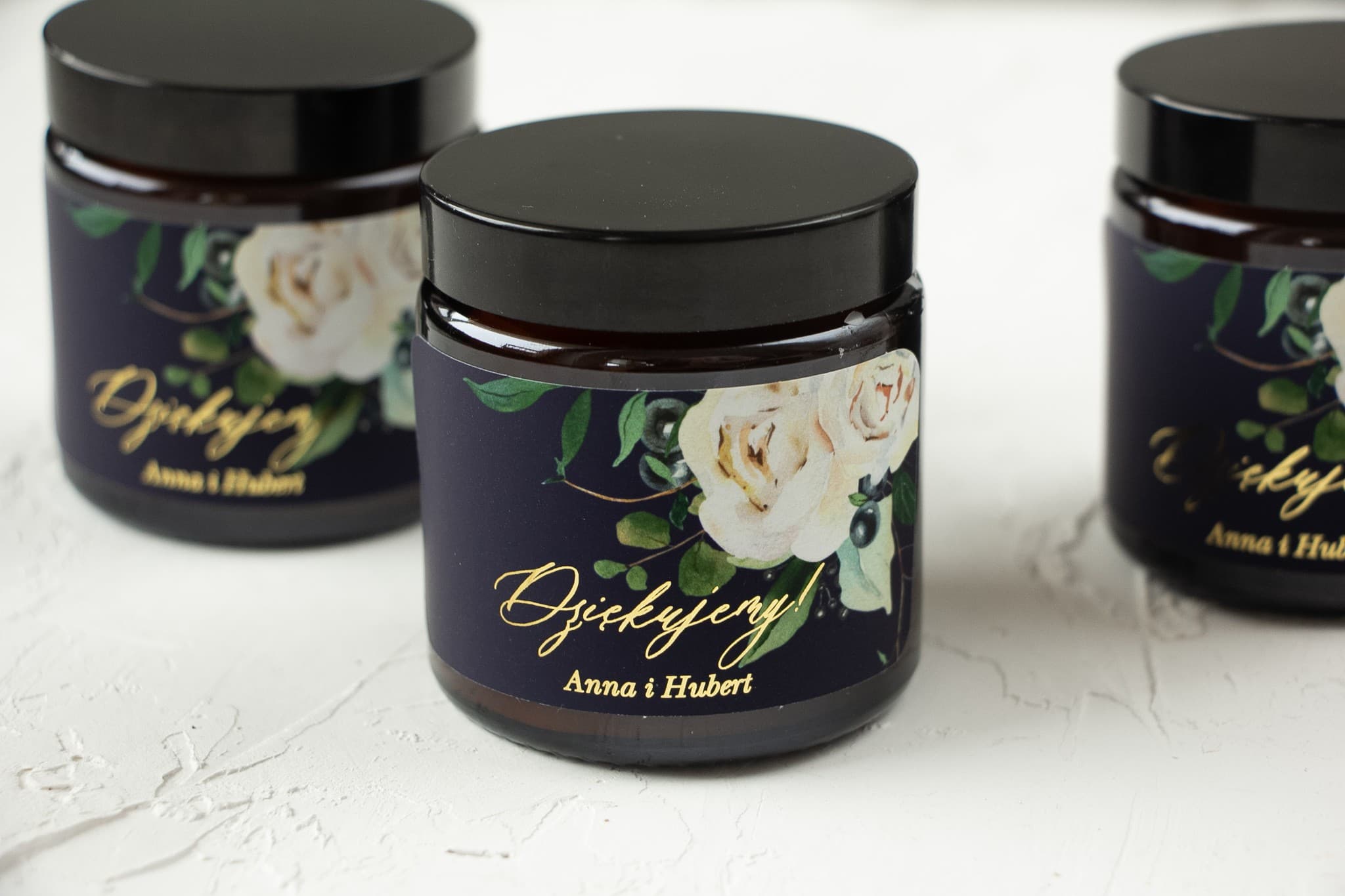 Szafirowe No. 7 Soy Candle – Gold Foiled Wedding Favour