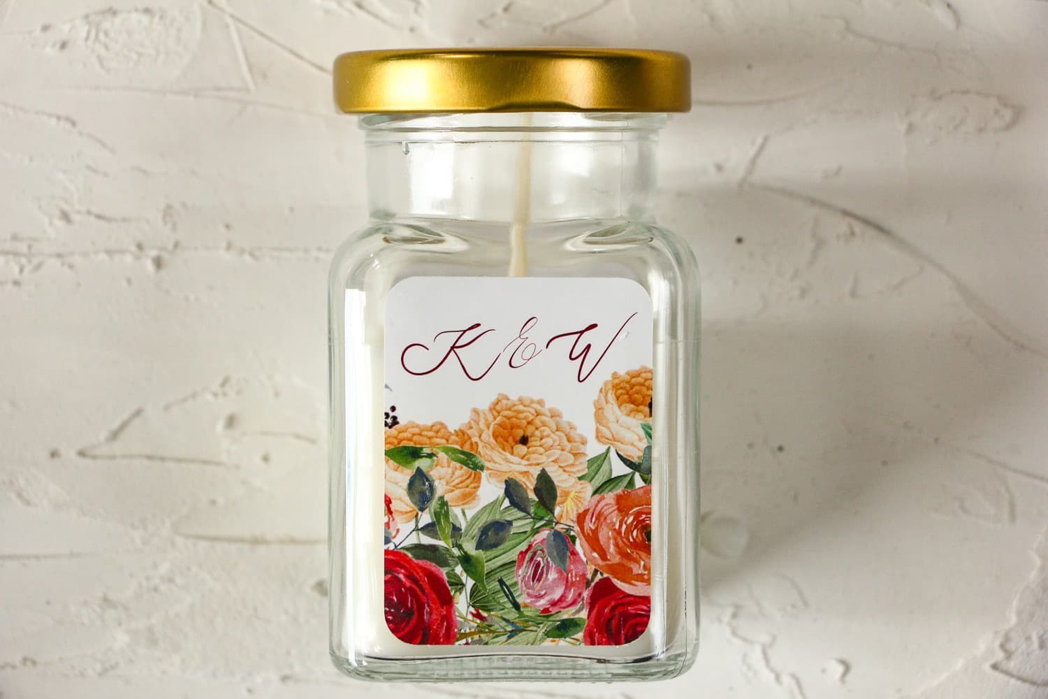 Wenis No. 2 Soy Candle – Wedding Favour with Rose Motif