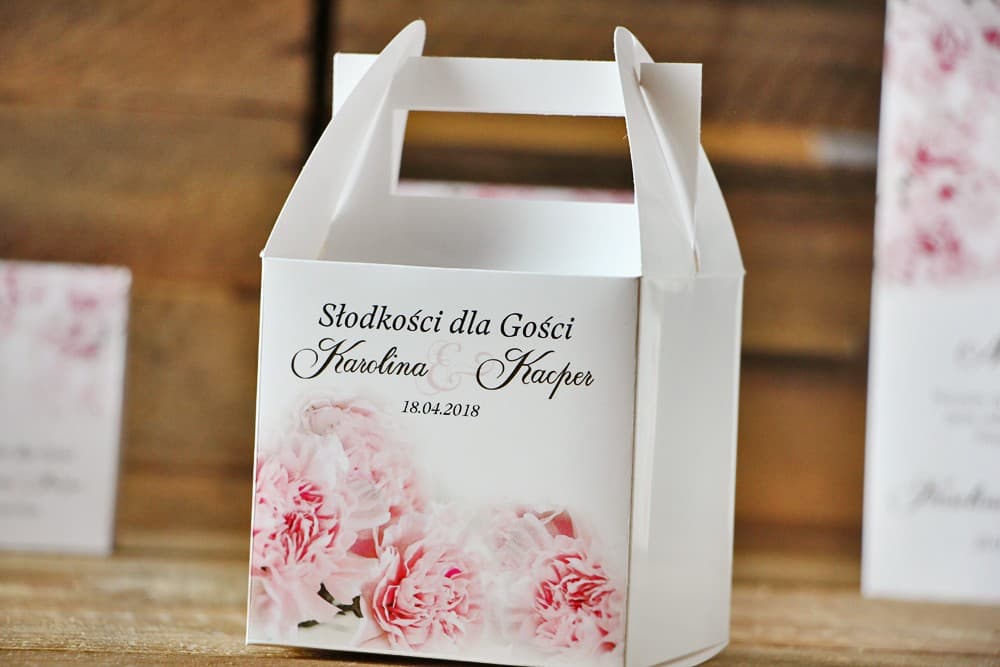 Watercolor Wedding Cake Boxes with Handle | Personalized Wedding Favours Floral | Watercolors No. 21