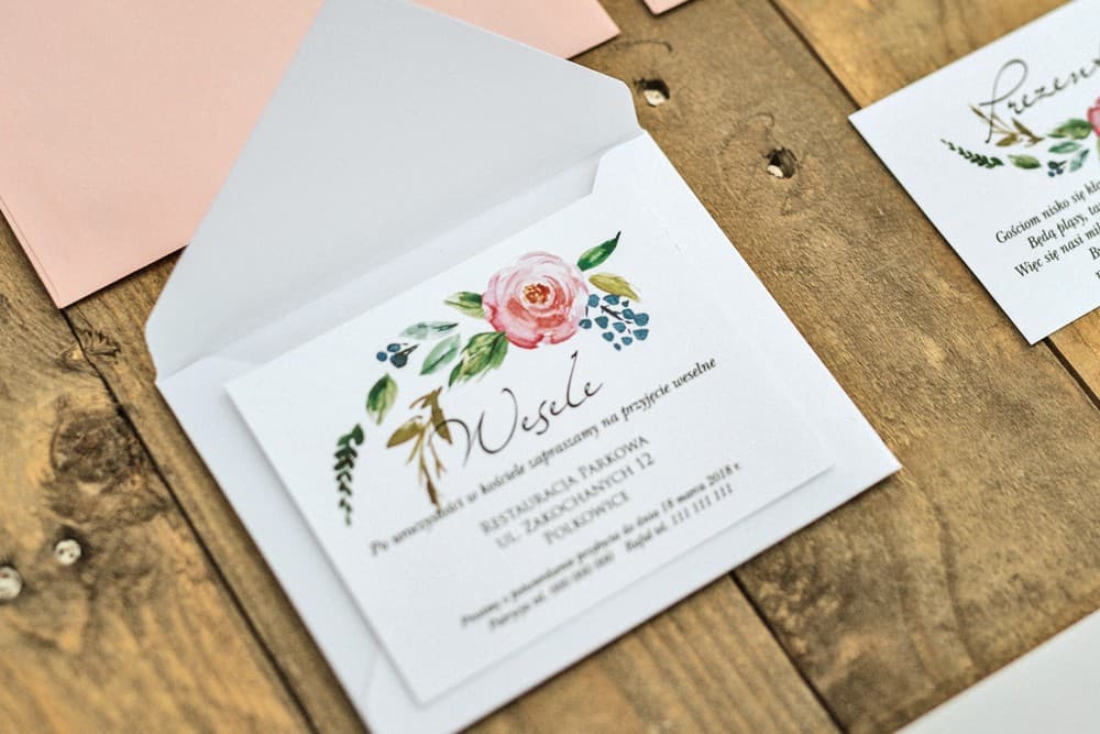 Tarjeta Adicional para Invitaciones: Petición de Regalo, RSVP | Elegantes Tarjetas de Boda en Acuarela | Acuarela nº 13