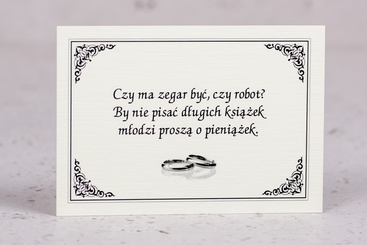 Elegantes Tarjetas Ecru de Agradecimiento para Invitados | Etiquetas de Boda Clásicas | Arte n.º 2