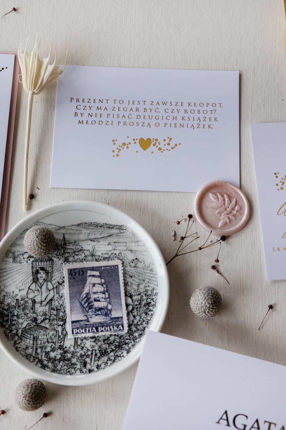 Tarjeta para Invitaciones Dorada con Estrellas, Encarte de Regalo | Tarjetas Informativas de Boda | Simple nº 3