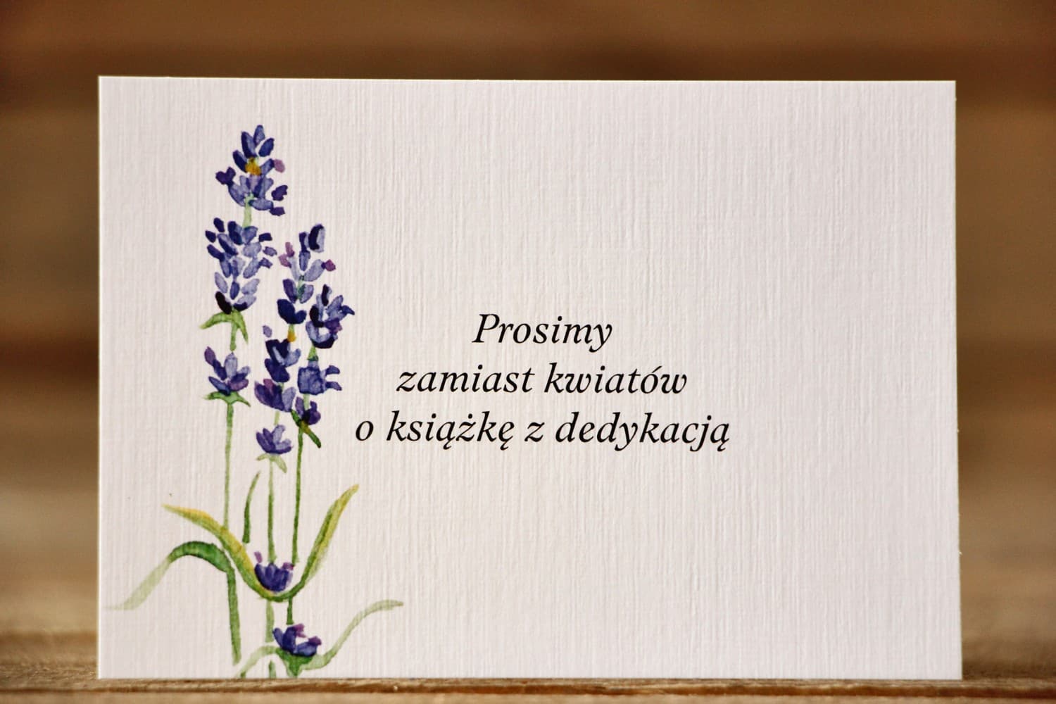 Tarjetas adicionales para invitaciones ¿Qué regalar? | Encartes informativos con lavanda | Flores Pintadas nº 8