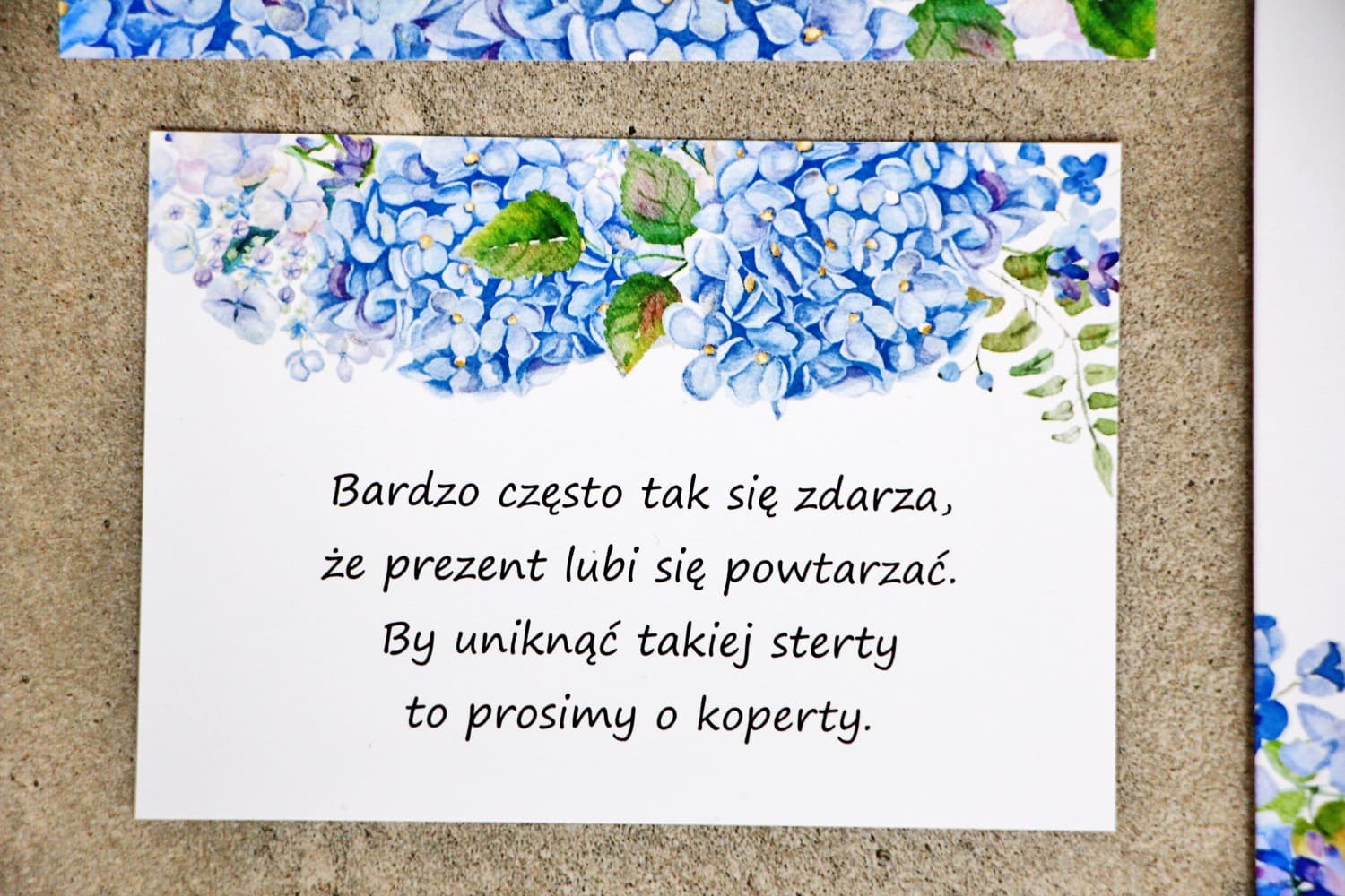 Tarjetas de Información con Hortensias y Lavanda | Complementos para Invitaciones de Boda | Sorento nº 5