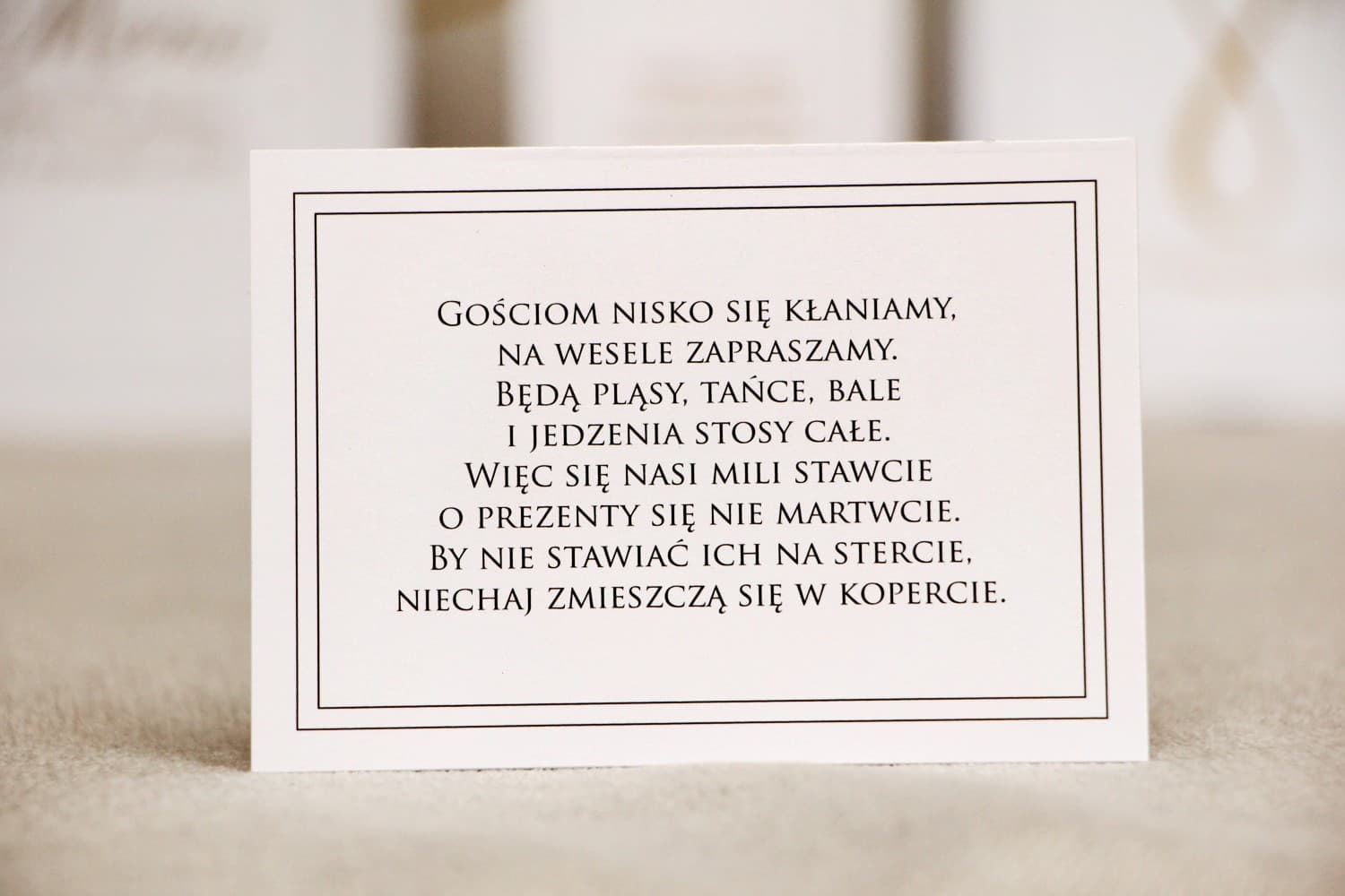 Elegante Tarjeta para Invitaciones Blanco y Negro | Encarte de Información de Boda | Sonata n.º 9