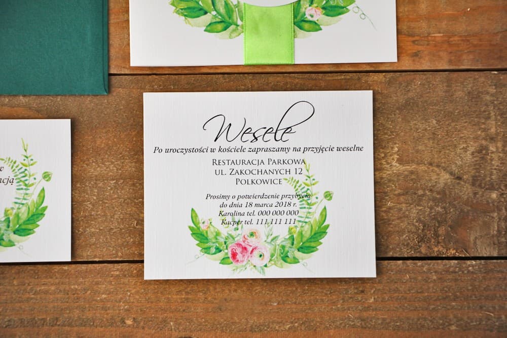 Tarjetas Adicionales Acuarela Ranúnculos Rosas | Tarjetas de Información, RSVP, Lista de Regalos | Acuarela nº 22