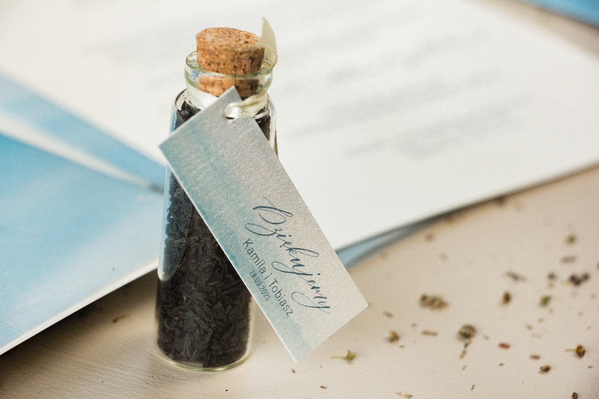 Tea Bottle Wedding Favours | Personalized Keepsakes | Opal Design 4