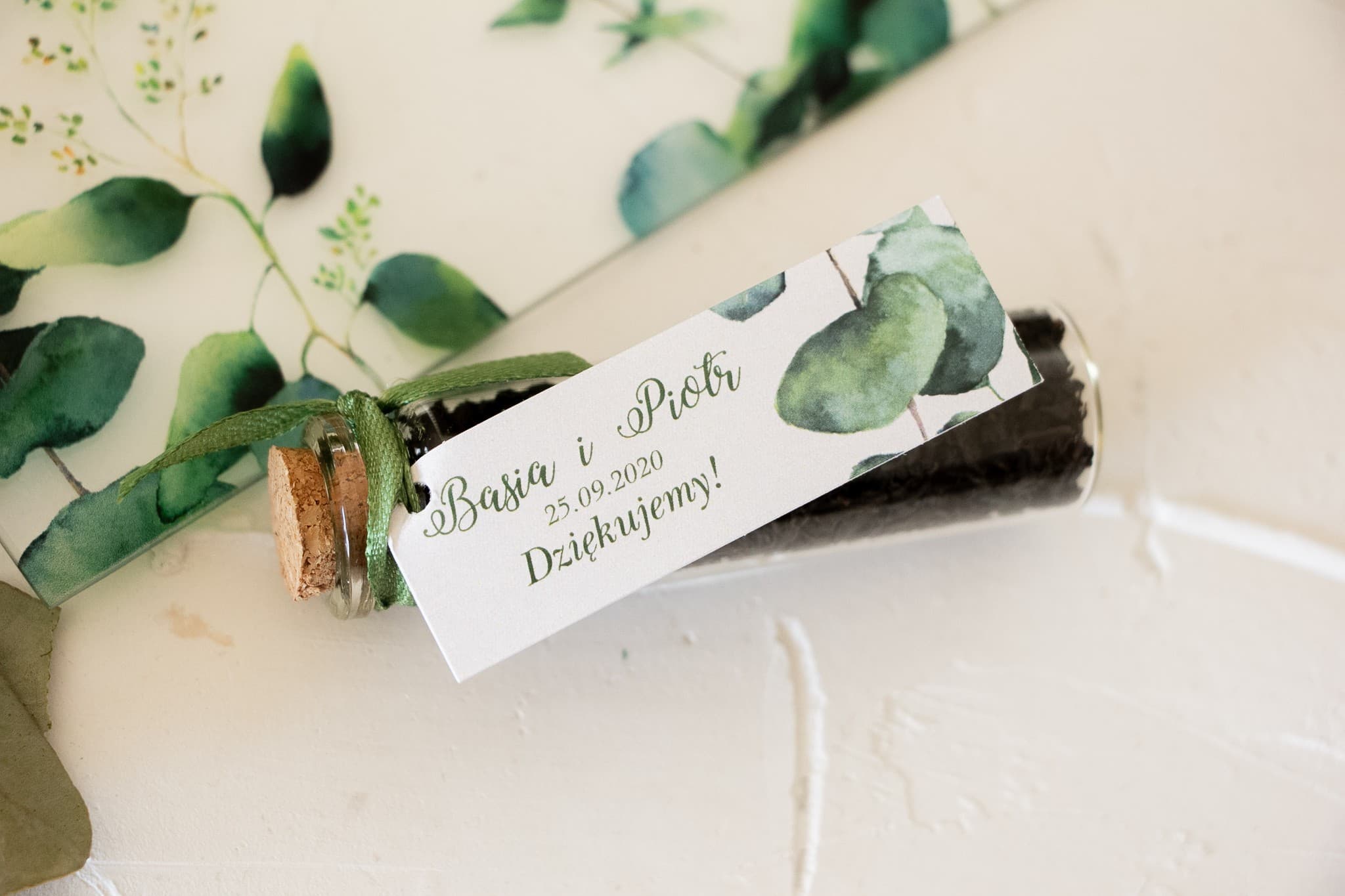 Eucalyptus Tea Vial Wedding Favours | Guest Gifts | Korani No. 3
