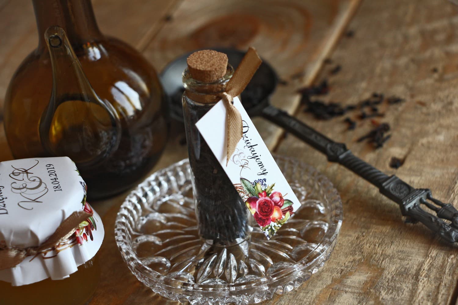 Tea in a Vial Wedding Favour | Personalized Wedding Gifts | Watercolours No. 3