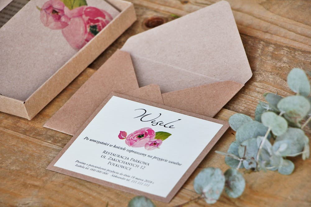 Two-Layer Watercolor Peony Invitation Insert | RSVP, Poem Card, Information Card | Margaret No. 2