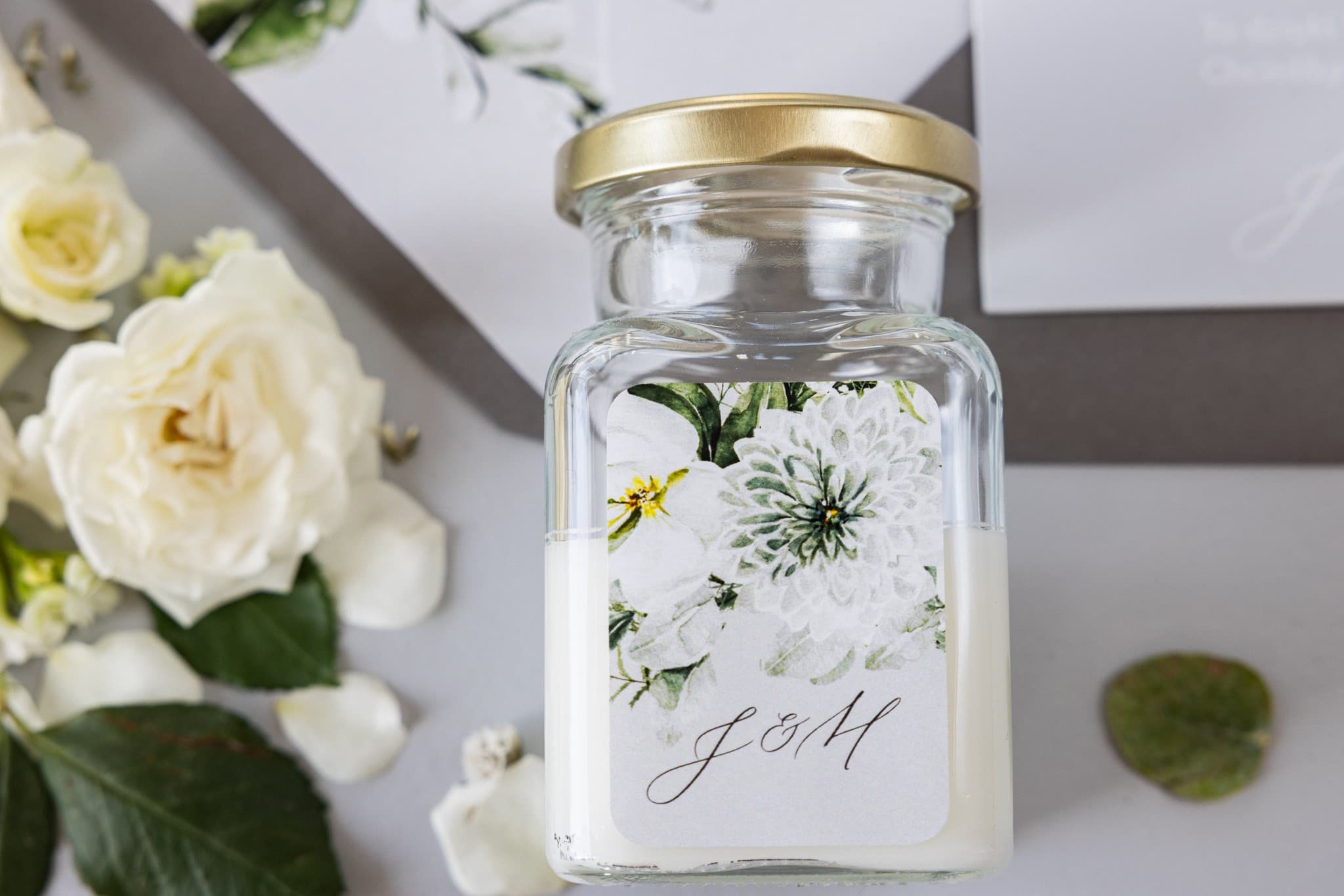 Vela Aromática en Vaso Soft nº 4 – Detalles para Invitados con Toques Dorados