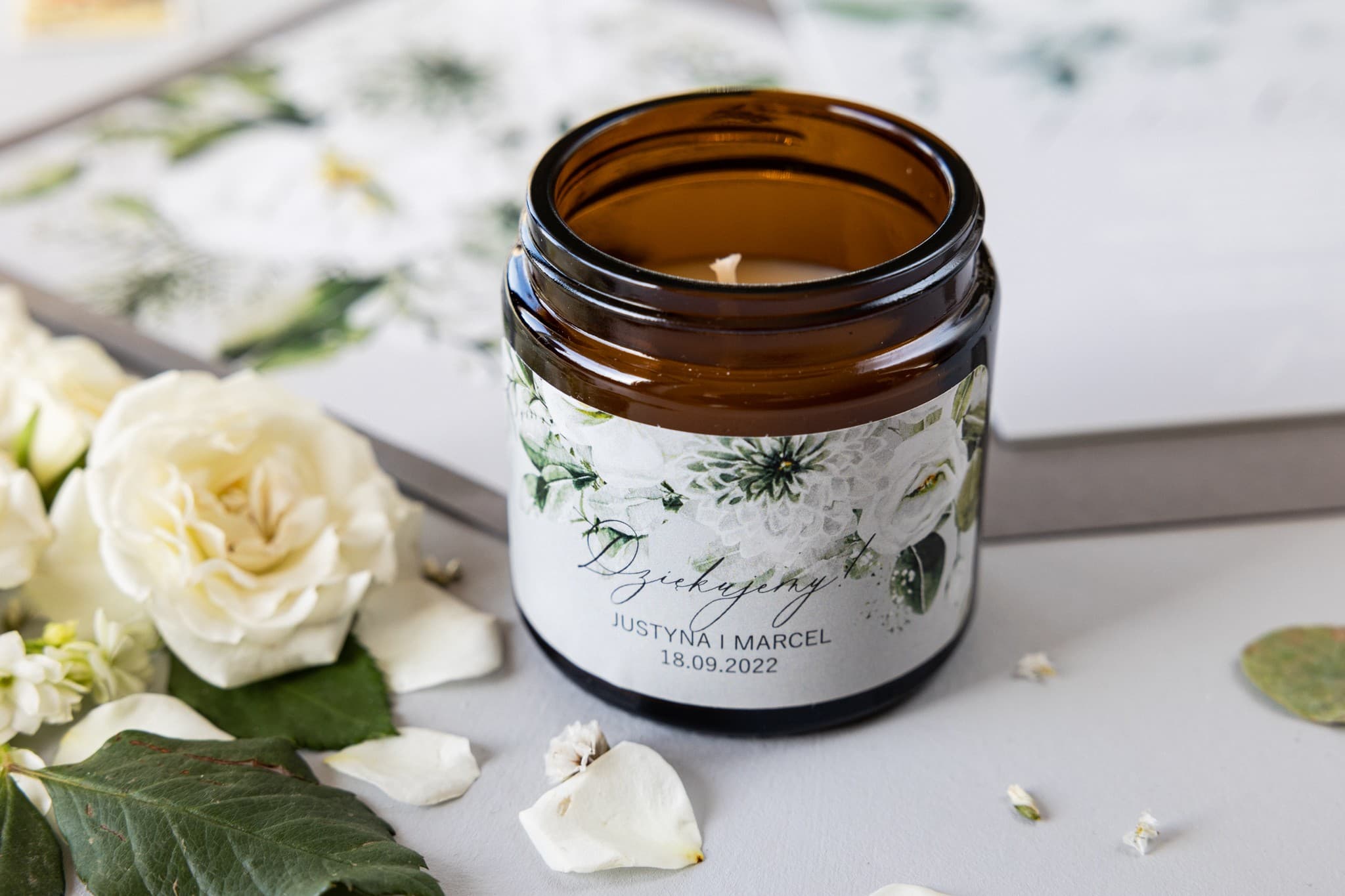 Vela de Soja con Asteres y Eucalipto | Detalles para Invitados de Boda | Soft nº 4