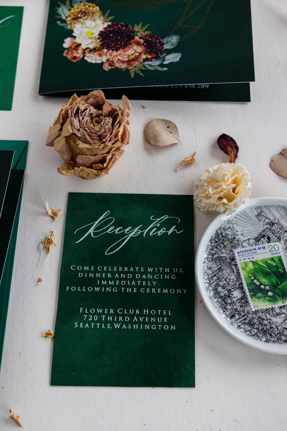 Elegant Velvet Wedding Favour Tags, Bottle Tags | Szafirowe Design 12