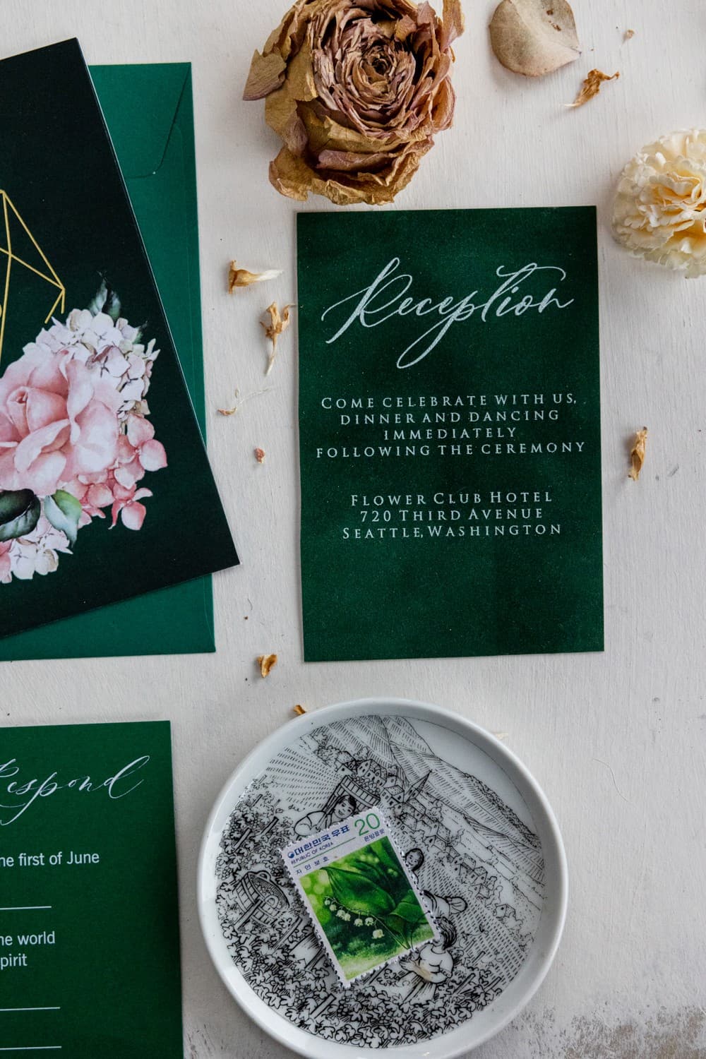 Velvet Favour Cards with White Print, Elegant Bottle Tags | Szafirowe Wedding Favours | Szafirowe No. 13