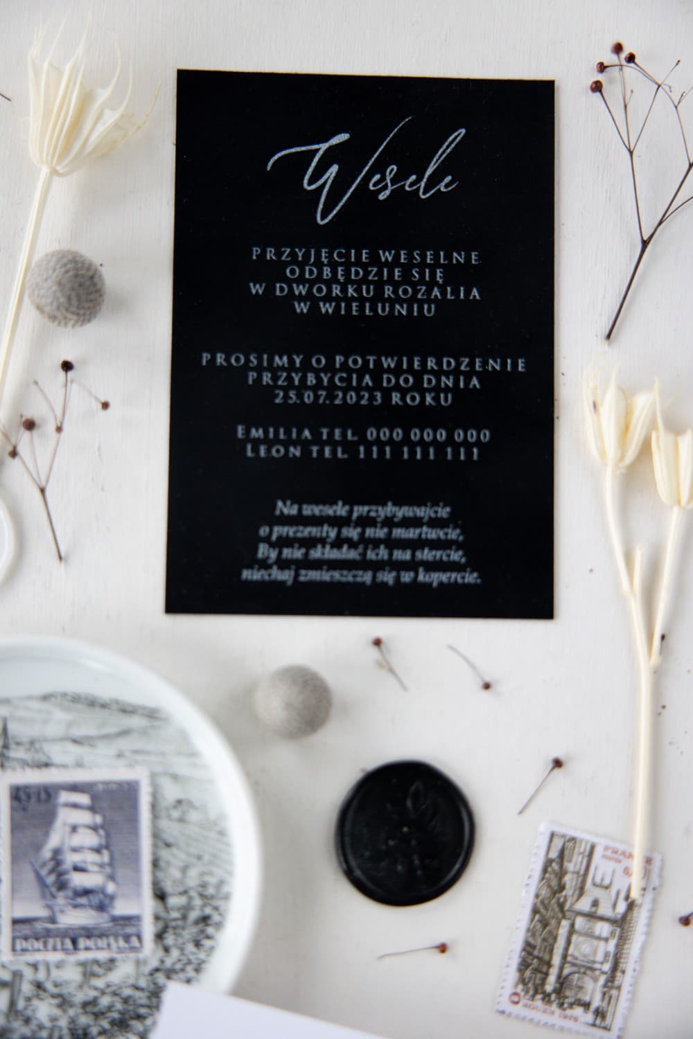 Elegant Velvet Thank You Tags | Black Glamour Wedding Favor Tags | Magnolia No. 1